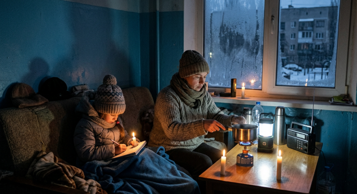 Важка зима в Україні. Фото: згенероване ШІ