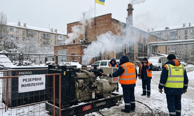 Одеса зима генератор резервне живлення котельня