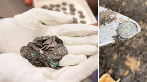 Монеты, найденные археологами в могиле. Фото: Fox News