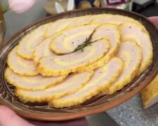 Сирно-курячий рулет: фото скрін рецепту