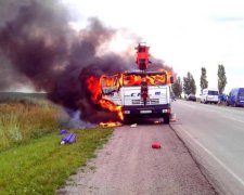 Под Запорожьем водитель сгорел  заживо: видео