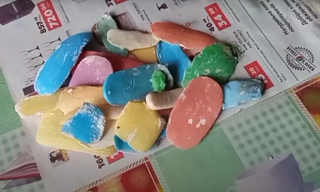 Залишки мила. Фото: скрін youtube