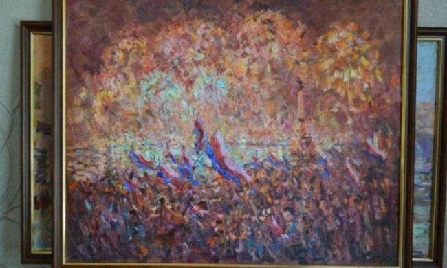 На конкурсі в Криму перемогла картина з нацистськими прапорами