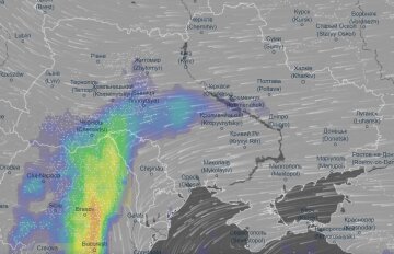 31 березня 2023 року протягом дня, скріншот: Ventusky