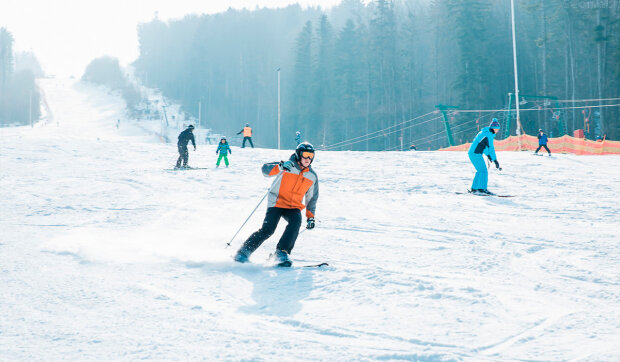 Катание на лыжах, фото "Мигово"