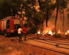 Пожары в Греции, фото: скриншот из видео