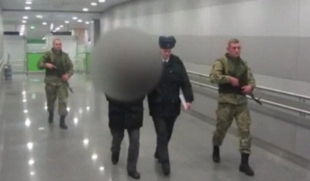 Російського  терориста  спіймали у "Борисполі" (відео)