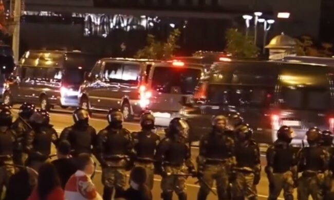 Милиция в Беларуси, скриншот видео