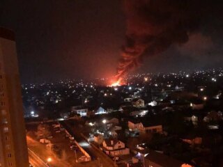 Взрыв в Киеве, скриншот: YouTube