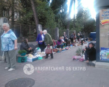 В Ужгороде возле химического факультета развернули уличную торговлю, фото life.ko.net.ua