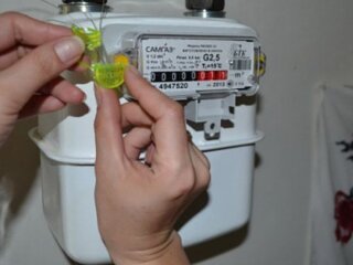 Газовый счетчик и пломба