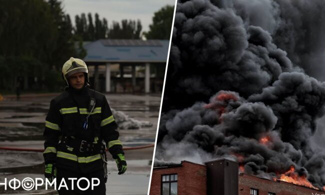 Пожежа на Троєщині після прильоту Шахеда