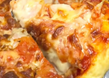 Піца на сирному тіст: фото скрін рецепту