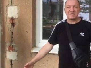 Во Львове разваливается дом, кадр из видео: Facebook Олег Дзюра