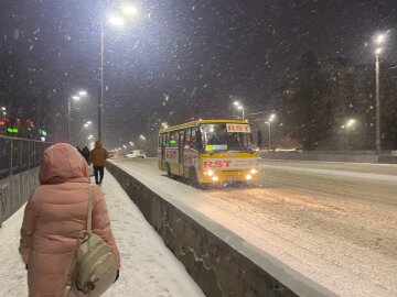 Зима, снег, украинцы, маршрутка, фото: Знай.ua