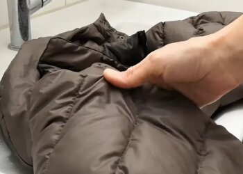 Стирка зимней одежды, скриншот с видео