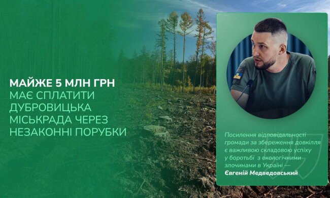 Держекоінспекція домоглася відшкодування 5 млн гривень від Дубровицької міськради