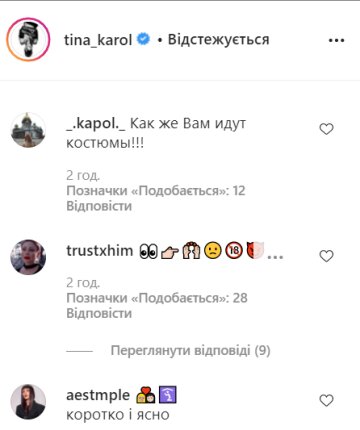 Коментарі, instagram.com/tina_karol