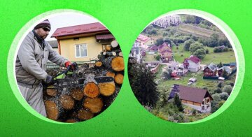 Будинок у селі взимку