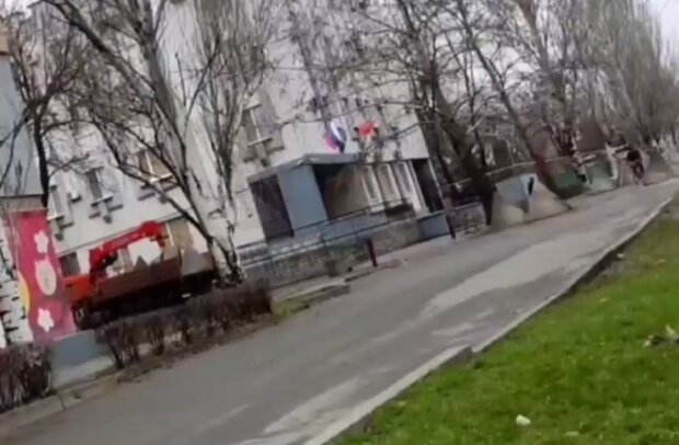 Вулиці Мелітополя. Фото: кадр з відео