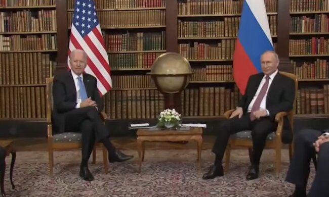 Джо Байден і Володимир Путін, кадр з відео