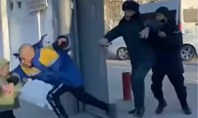 Побег призывника, скриншот: YouTube