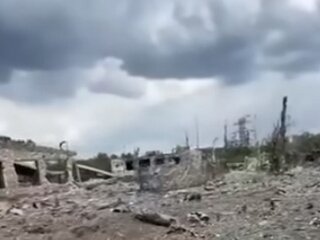 Зруйнована база окупантів. Фото: скриншот з відео