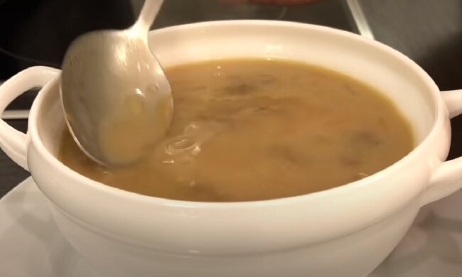 Грибной суп. Фото: Youtube