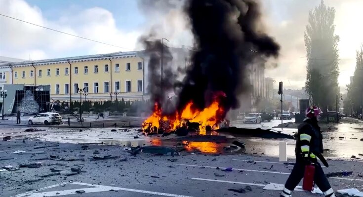 ракетные удары по Киеву