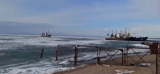 Порт в Бердянську, фото: скріншот з відео