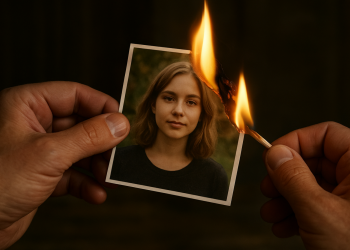 Сжигание фото, изображение: Знай.ua