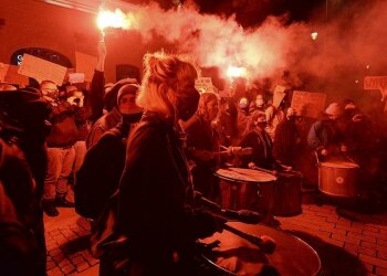 Протести в Польщі, скріншот: Youtube