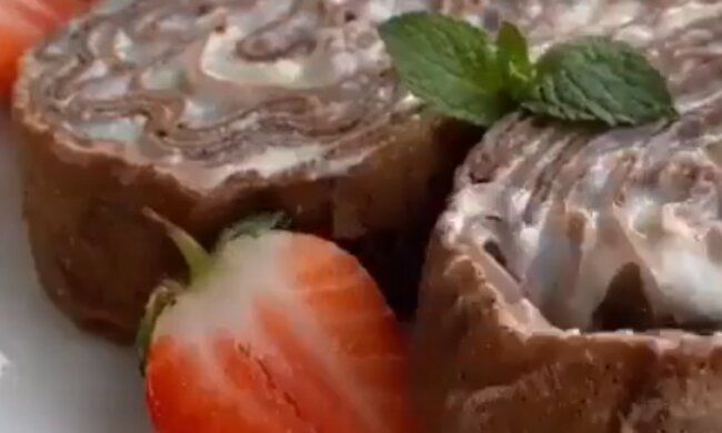 Шоколадный рулет, скриншот: YouTube