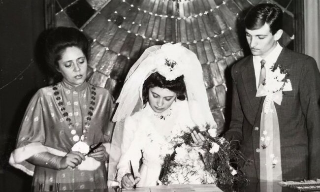 Бракосочетание во Дворце Потоцких, 1988 год. Фото из личного архива журналистки Львовского портала