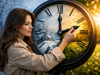 Перевод часов, изображения:: Знай.ua