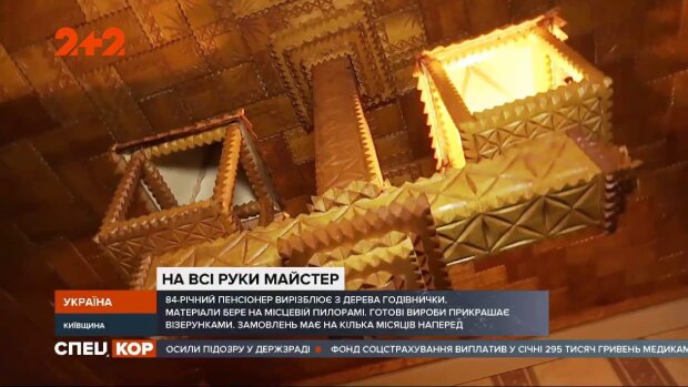 Пенсионер делает уникальные кормушки, кадр из репортажа Спецкор: YouTube