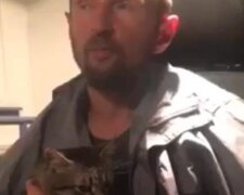 спасение кота на Волыни, скриншот с видео