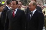 путін і Шредер, фото: скріншот з відео