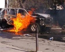 Вибух машини в Маріуполі: очевидець розповів подробиці