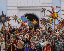 Рождество, Киев, колядники, фото из соцсетей