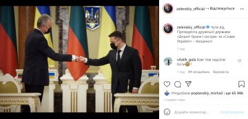 Владимир Зеленский и Гитанас Науседа, instagram.com/zelenskiy_official