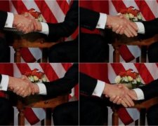 У Трампа після зустрічі з Макроном заніміли пальці: відео