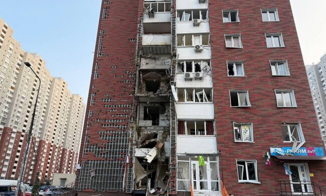 последствия атаки шахедами на Киев 10.06.2025