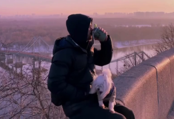 Украинцы, кофе, рассвет, кадр из видео