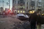 На Шота Руставелі прорвало теплотрасу, фото Знай.ua