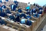 Драка на сессии Червоноградского городского совета, скриншот из видео