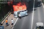 ДТП с фургоном, скриншот видео