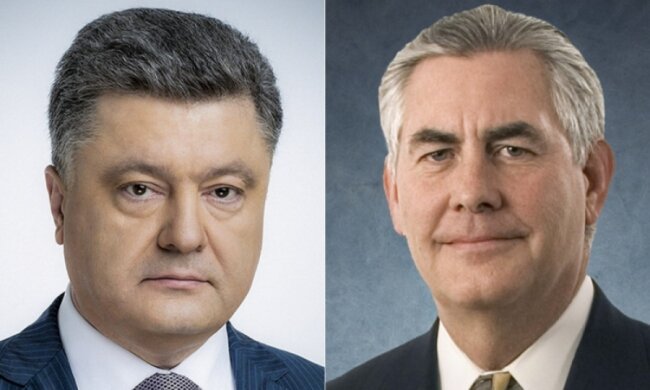 Порошенко обсудил с Тиллерсоном миротворцев на Донбассе