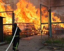 Пожежа після обстрілу Харківщини