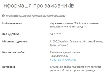 Тендер на закупку сигарет, скриншот